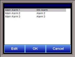 Alarm Text Screen